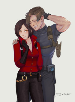 simzart: Collaboration between me and the talented artist 🔻 Krisi🔻!This is our take on Ada (made by Krisi) and Leon (made by me) from Resident Evil 🔪. I really enjoyed working on this! ❤️You can watch all the process subscribing my Patreon