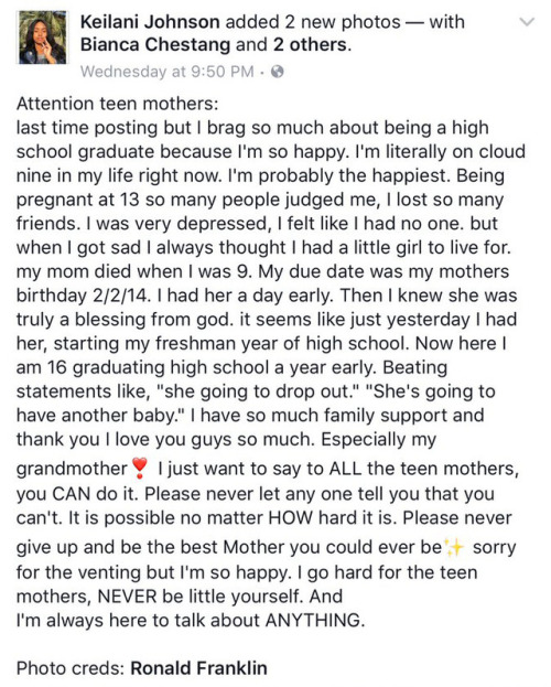 thetrippytrip:  Teen moms can do it just like the rest! I see many    people are outraged about 13 yr olds consensually havin sex wit no condom but if a woman is raped people are silent or blaming her for it. What I don’t see is people asking for
