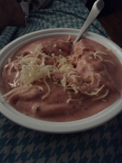 Just eating this giant bowl of strawberry banana nice cream  5 bananas,frozen  1 cup whole strawberries 4 dates Water