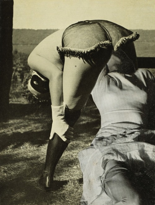 ignacioararipe:  Two Women, 1934Georges Hugnet (French, 1906-1974)photomechanical reproductions, collage, Image: 16.40 x 12.50 cm (6 7/16 x 4 7/8 inches); Mounted: 40.70 x 30.50 cm (16 x 12 inches). John L. Severance Fund 2007.48© 2013 Artists Rights