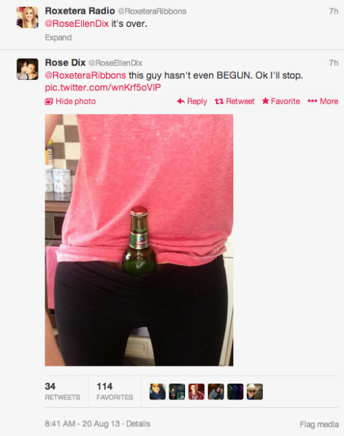 staringatyourpage:  Rose, you’re so cheeky. 