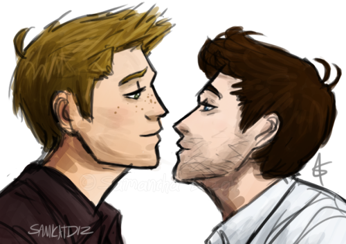 samkatdiz:Destiel, oh how they stare at each other. 