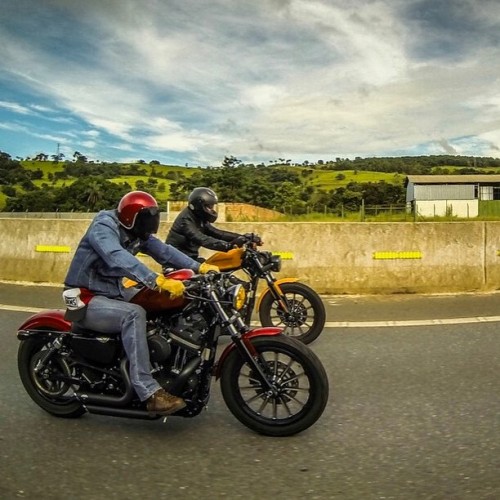 Some old ones… @marceloerocha & @jacarealbino #harley #harleycustom #harleydavidsonmotorc