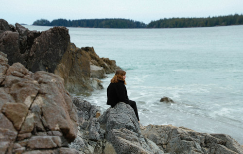 Contemplating upon the rocks