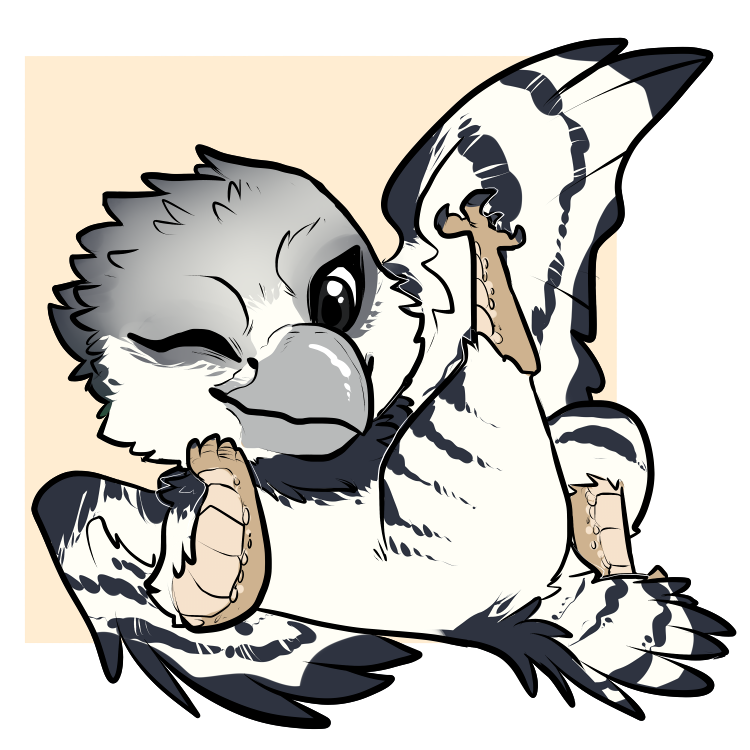 Dewdlepies — Chibi Harpy eagle stick their leggy high in the...