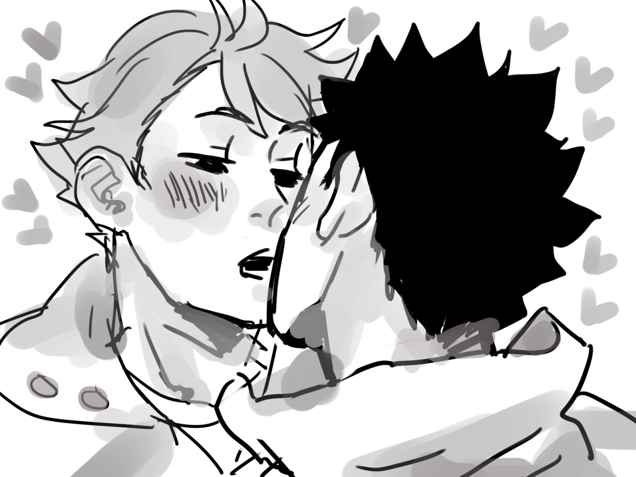 flunflun:draws fluffy kisses to make myself happy 