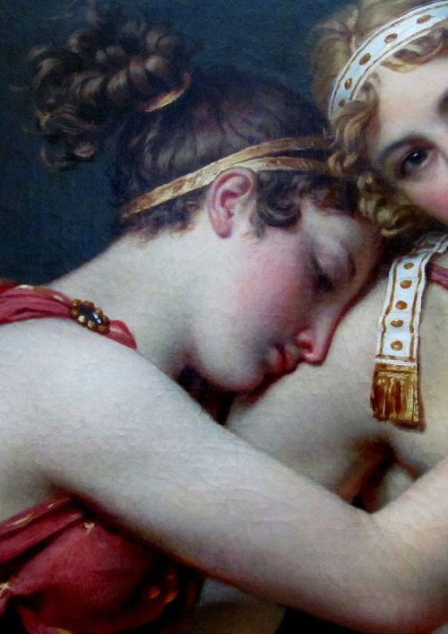 Detail of The Farewell of Telemachus and Eucharis by Jacques-Louis David (1818)