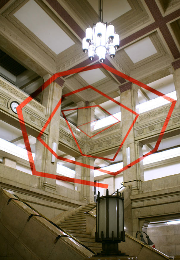 myampgoesto11:  Anamorphic paintings by Felice Varini  Felice Varini is a Swiss artist known