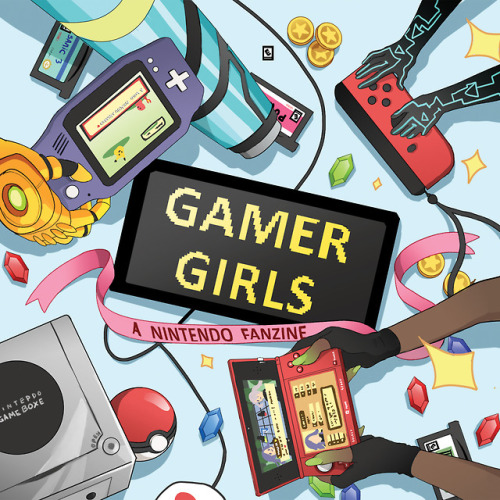 catstealers-zines:  Gamer Girls is now open for pre-orders!! Gamer Girls features over 80 illustrations from a wide variety of games. The book is 6x9in, perfect bound with a soft cover, and each page has a nice glossy finish. 6x9 I ~90 pgs I 70+ artists