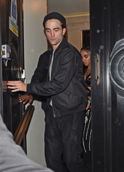 myheartsnsocal:Rob and girlfriend FKATwigs leaving the BritAwards After AFTER party