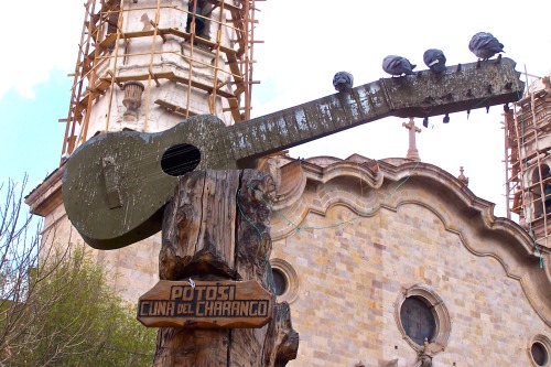 Potosí, cuna del charango, 2006.The charango is a guitar/banjo style musical instrument widely used 