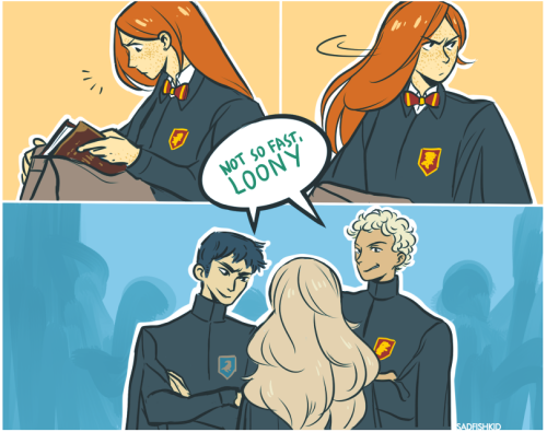 sadfishkid: do you ever just think about the fact that ginny weasley canonically kicked some boys’ a