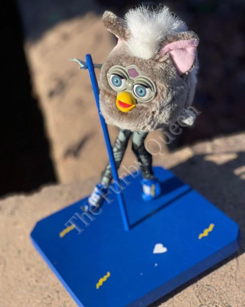 The Plights of the Modern Furby Stripper OOAK Furby Buddy Legged Art Piece up for adoption on my Ets