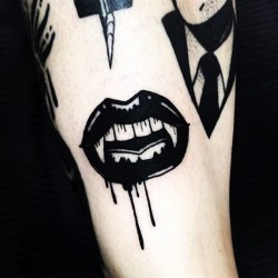The world is a vampire” Tattoo made by @isasantan... - Tumbex