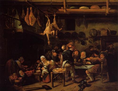 Fat Kitchen, 1650, Jan SteenMedium: oil,panelwww.wikiart.org/en/jan-steen/fat-kitchen