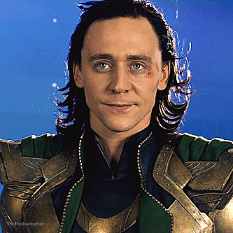 Tom impersonating Alan Rickman on the set of The Avengers