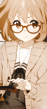hanae-ichihara:    hanae-ichihara: ↳ Saturday Challenge    ✖ 15 Days of Kyoukai no Kanata - DAY 13: Character with your favorite voice / seiyuu 