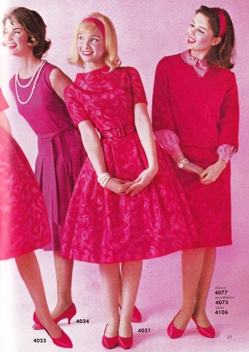 60sfashionandbeauty:  Party dresses in Simplicity Patterns magazine, 1961. (♥)