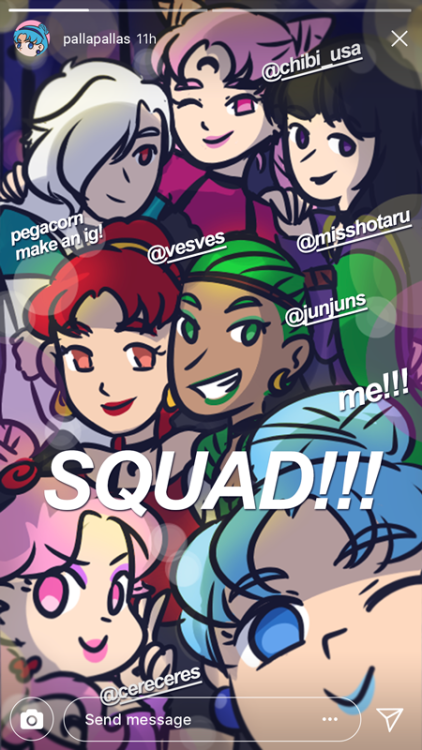 artsy-alice:pallapalla’s ig stories[black lady girl gang au]i only meant to doodle that group selfie but uhhh i got carr