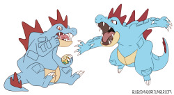 bluekomadori:  Feraligatr commission for trigris.