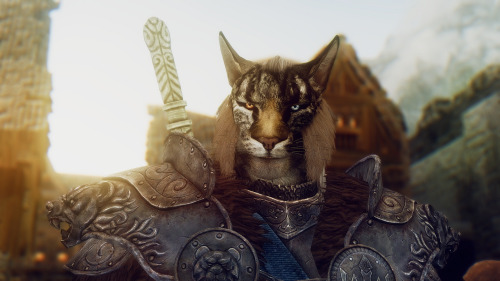 the-dubstep-snowberry: nathansummers:  dovahslair:  Khajiit by Margo L. Before I was able to mod, I used to always play as Khajiit because the vanilla humanoids were too ugly. >_>  Lately I’ve had human/elven PCs, but still hang around with a