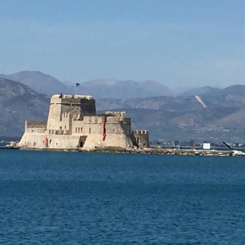 The fort in the harbor in #Naftplio #Greece like many ancient ports held a chain that was placed across the harbor in times of danger