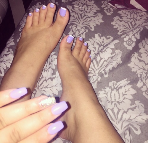 sexyasianfeeet: My new pedicure What do you think?