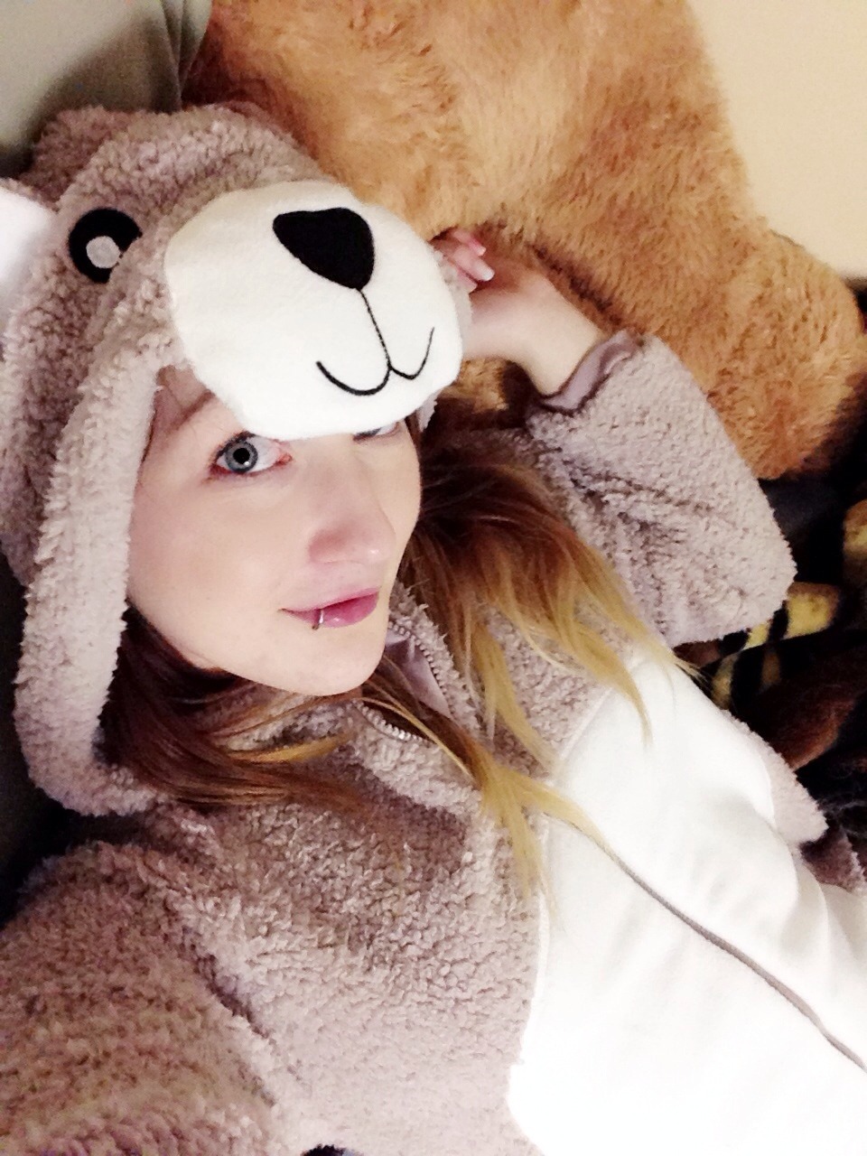 stormyweatherlilike:  I uhh… Bought a bear onesie.