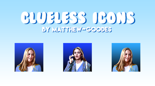 matthew-goodes: CLUELESS ICON​ PACK- 28 icons of cher horowitz- all 300x300 px- pls reblog this post