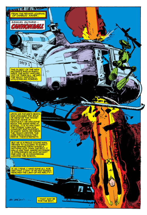 themarvelproject:New Mutants character profiles by Chris Claremont and Bill Sienkiewicz (1984)