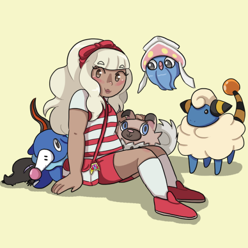 pm-art:pokemon trainer stuff with my new girl from ultra moon