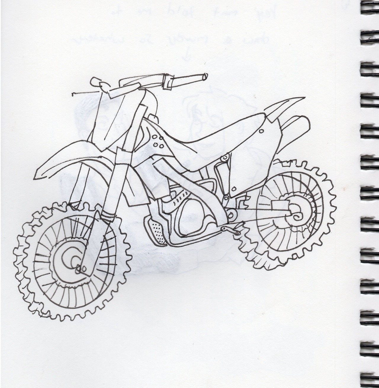 Some doodles of dirt bikes, I know I should draw...