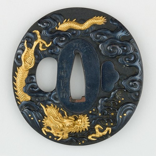 Japanese tsuba (sword guards), 17th-19th century (in the Met: one, two).