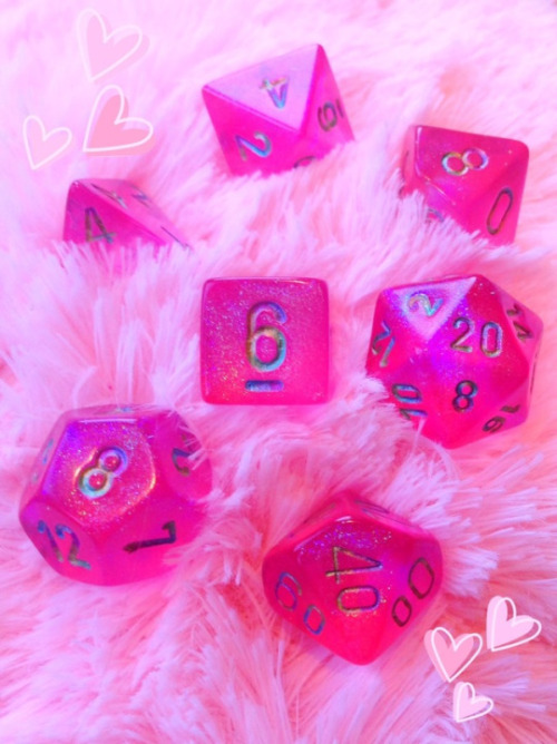 battlecrazed-axe-mage: I wanted to save this for a milestone, but…what the heck, why not? Let’s have a follower appreciation dice giveaway! ♥ This one will be followers only, for y’all who’ve stuck with me so far. Thank you so very much! Winner