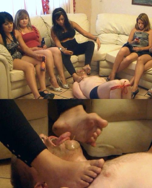 Snow White washes her mistress&rsquo; feet!Role play: Mexican girls &amp; white boy - Snow W