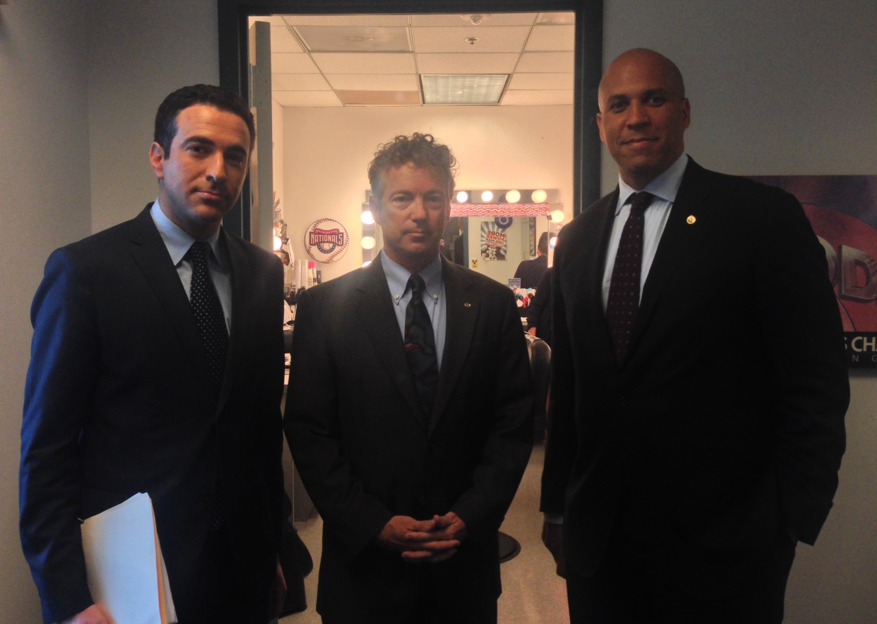 arimelber:
“ Talking to Senators Rand Paul and Cory Booker before our interview about their juvenile justice bill.
Interview: http://www.msnbc.com/the-cycle/watch/sen-paul-and-booker-in-first-live-interview-313662019613
”
#Bipartisanship