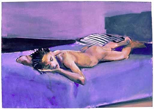 images27: Reclining Nude — Darien  (1988) Patrick Angus (American, 1953–1992) 