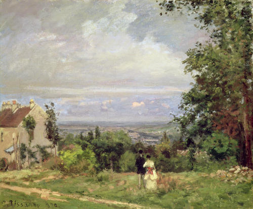 huariqueje: Landscape Near  Louveciennes   -   Camille Pissarro  1870 French &nb