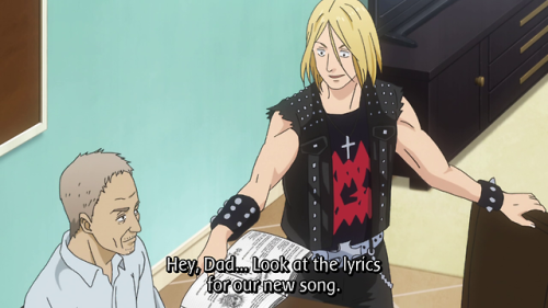 thenylesfiles:festivefist:I’m here for this. I’m here for supportive anime Dad and heavy metal son. 
