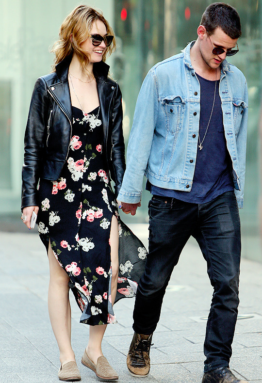 annabelllewallis: Matt Smith and Lily James walk around the Perth CBD in Perth, Western