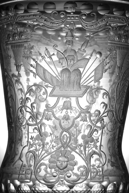 historia-polski:Glass chalice produced by Huta Kryształowa in Lubaczów County, Poland, c. 1720, ador