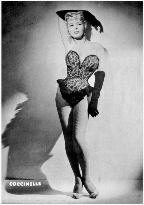 omgthatdress:Trans burlesque showgirl Coccinelle was a groundbreaker in a lot of ways. It’s really not fair to call her a drag queen, because she was a trans woman who only ever performed as a woman, not pure drag. But I wanted to put her up here because