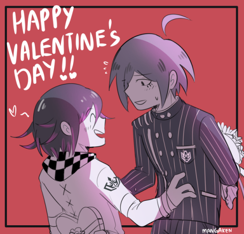 mangaken:quick ouma and saihara for valentine’s day 