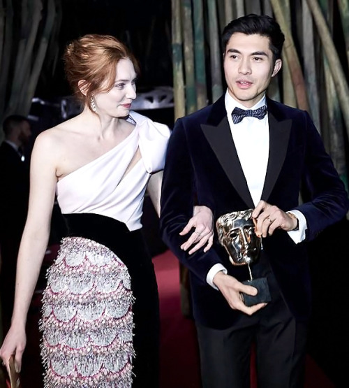  Behind The Scenes At The BAFTAs: Eleanor Tomlinson and Henry Golding 