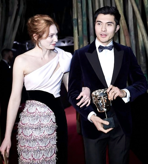 Behind The Scenes At The BAFTAs: Eleanor Tomlinson and Henry Golding