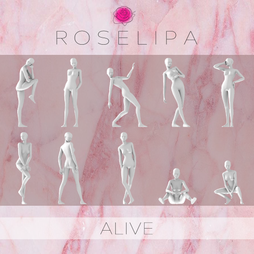 [ROSELIPA] ALIVEIn Game Pose♥  10  single poses for Female♥  Use with  Andrew poses player [DL]♥  Us