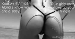 Sissybitsandclits:  That Plump Ass Not Only Swallows Up Your Underwear And Bathing