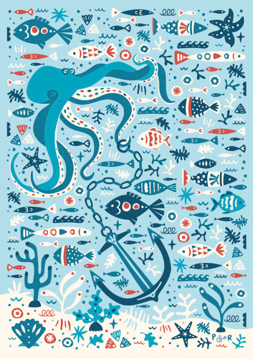 staceythinx:Whimsical ocean life illustrations by Anna Deegan