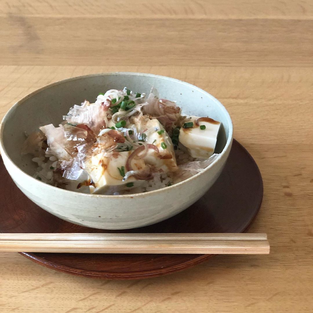 Tamae Takuma 朝ごはん おはよう 冷奴丼 夏のどんぶり おいしいね たまちゃんの朝ごはん