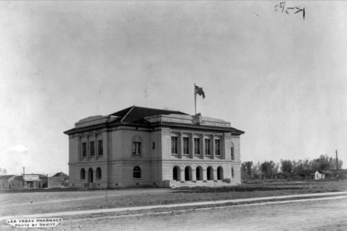 Clark County Courthouse c. 1914, viewed from 2nd & Carson. Photo by Neal DeWitt. History of this